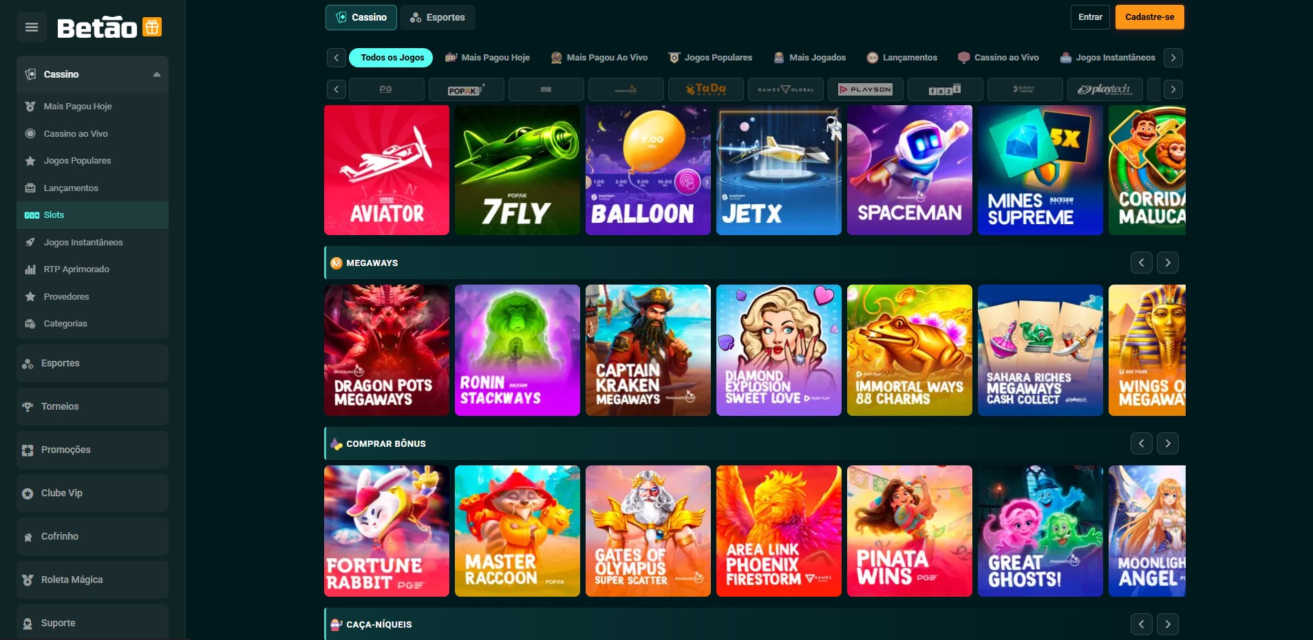 Betão — slots